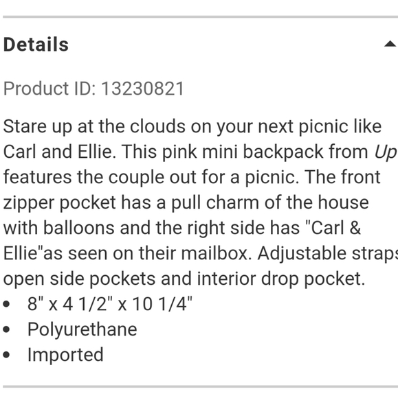 NWT Loungefly Pixar Up Carl and Ellie mini backpack - Picture 6 of 14